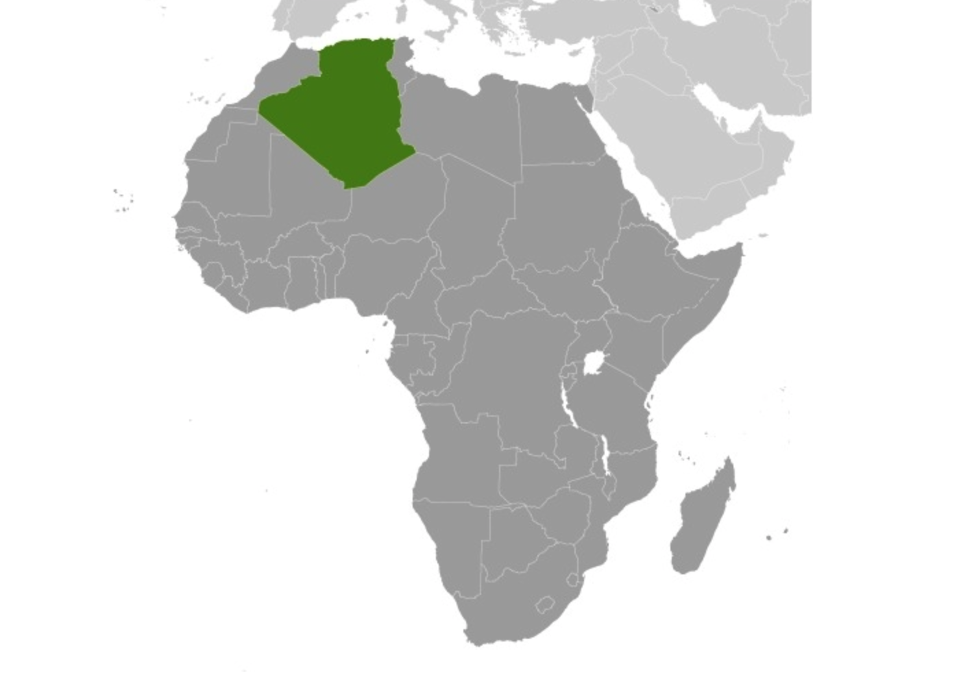 map of ALGERIA