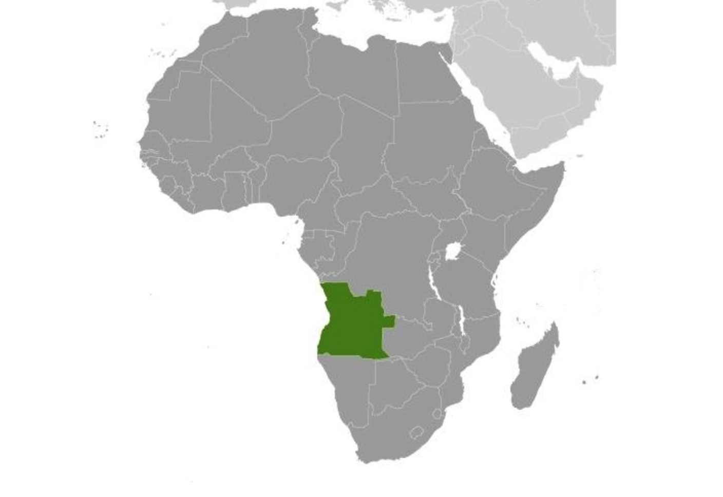 map of ANGOLA