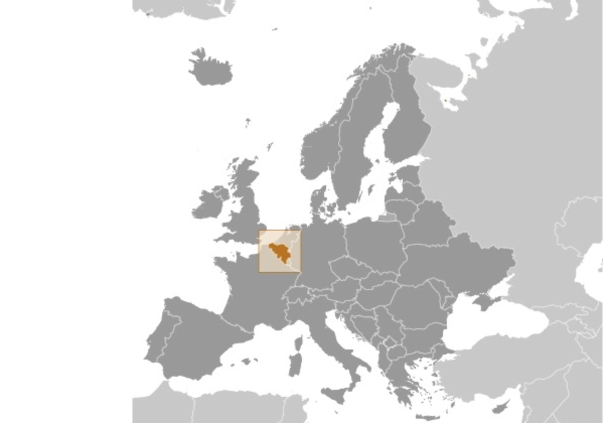 map of BELGIUM