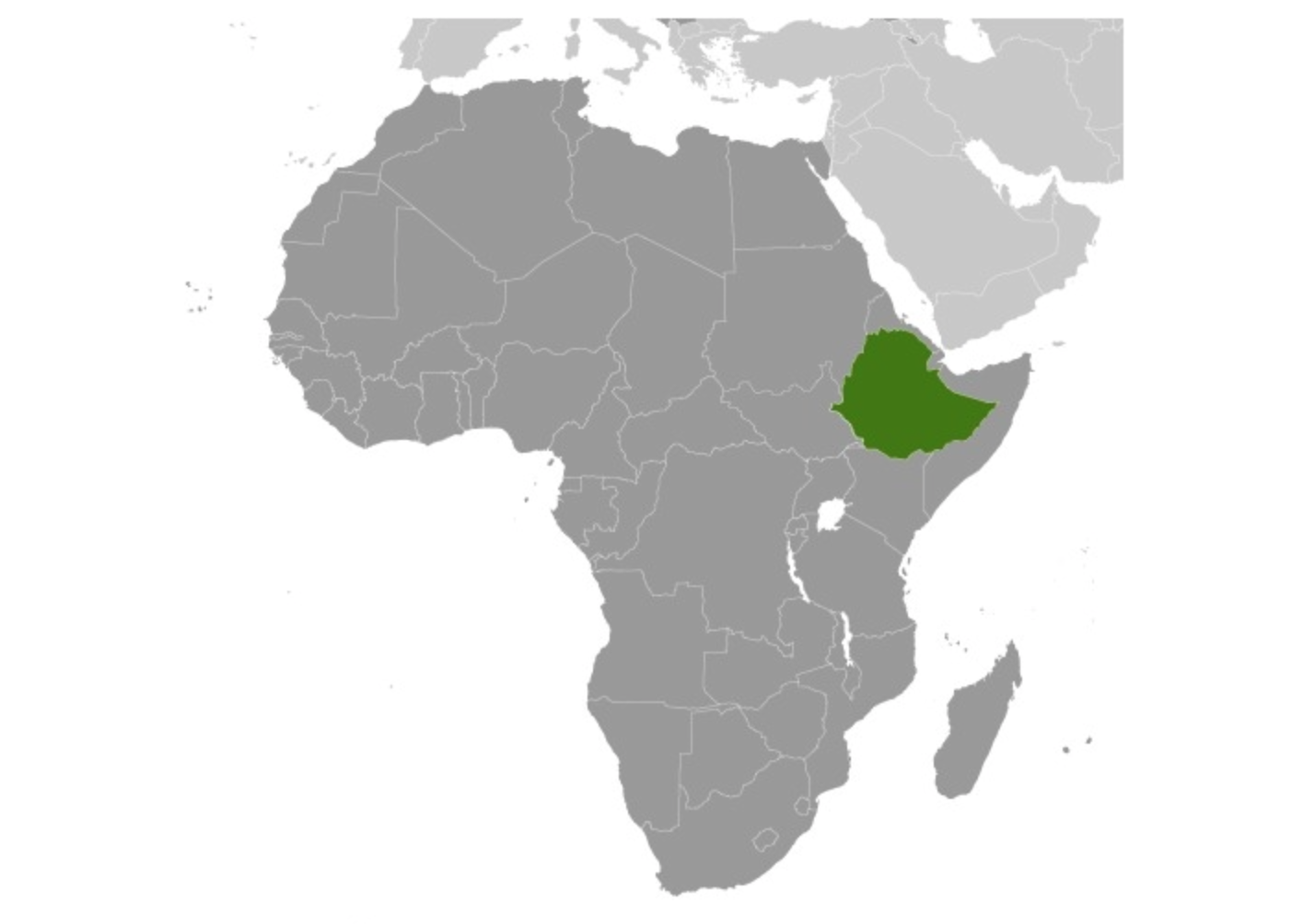 map of ETHIOPIA