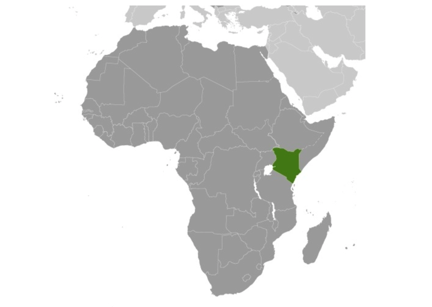 map of KENYA