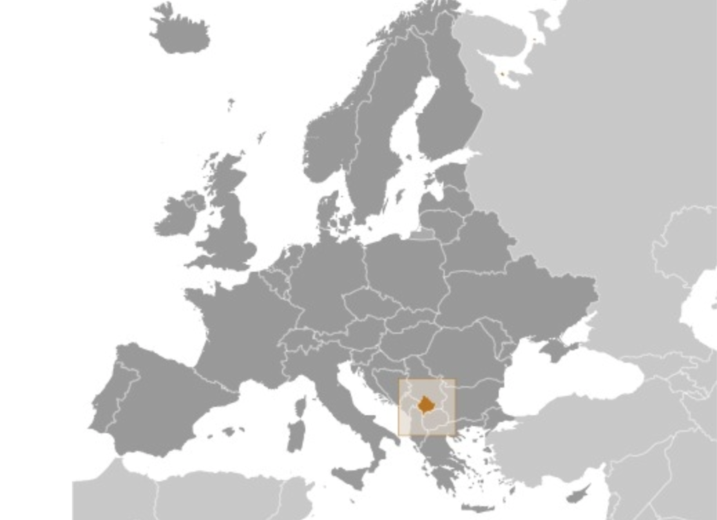 map of KOSOVO