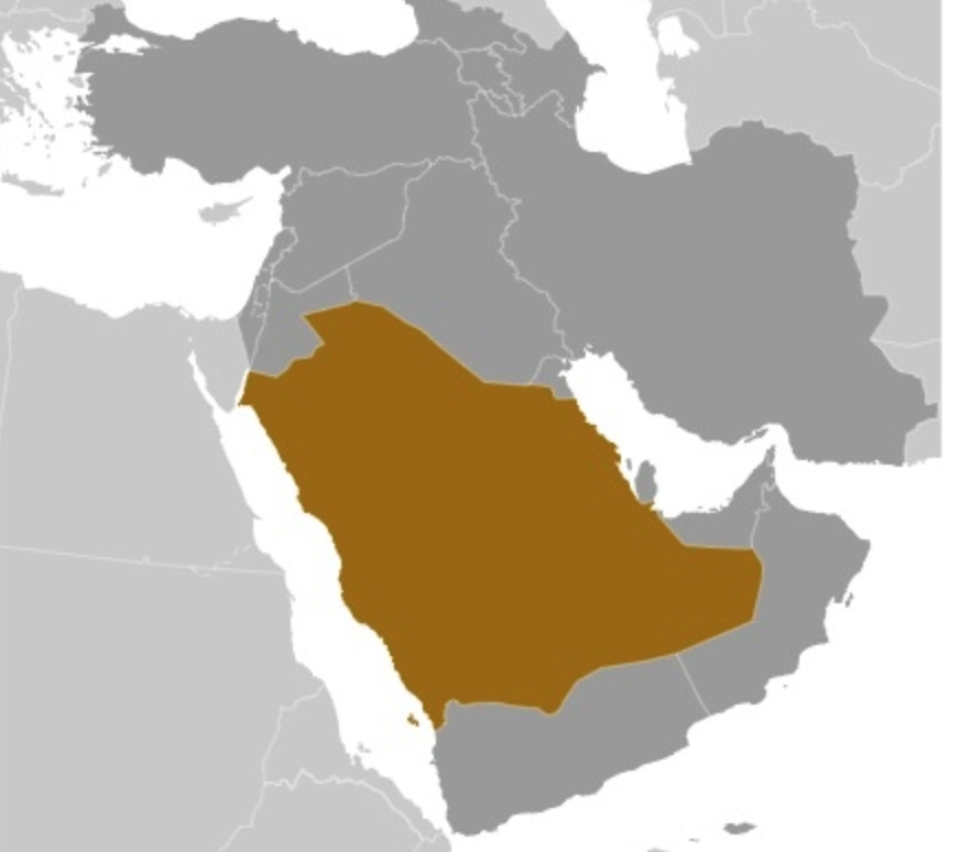 map of SAUDI ARABIA
