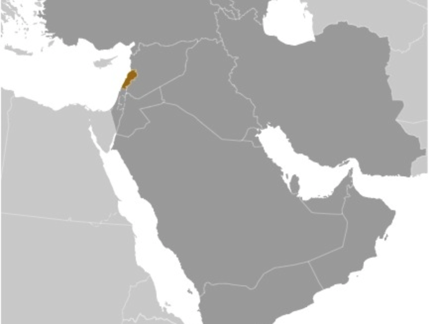 map of LEBANON