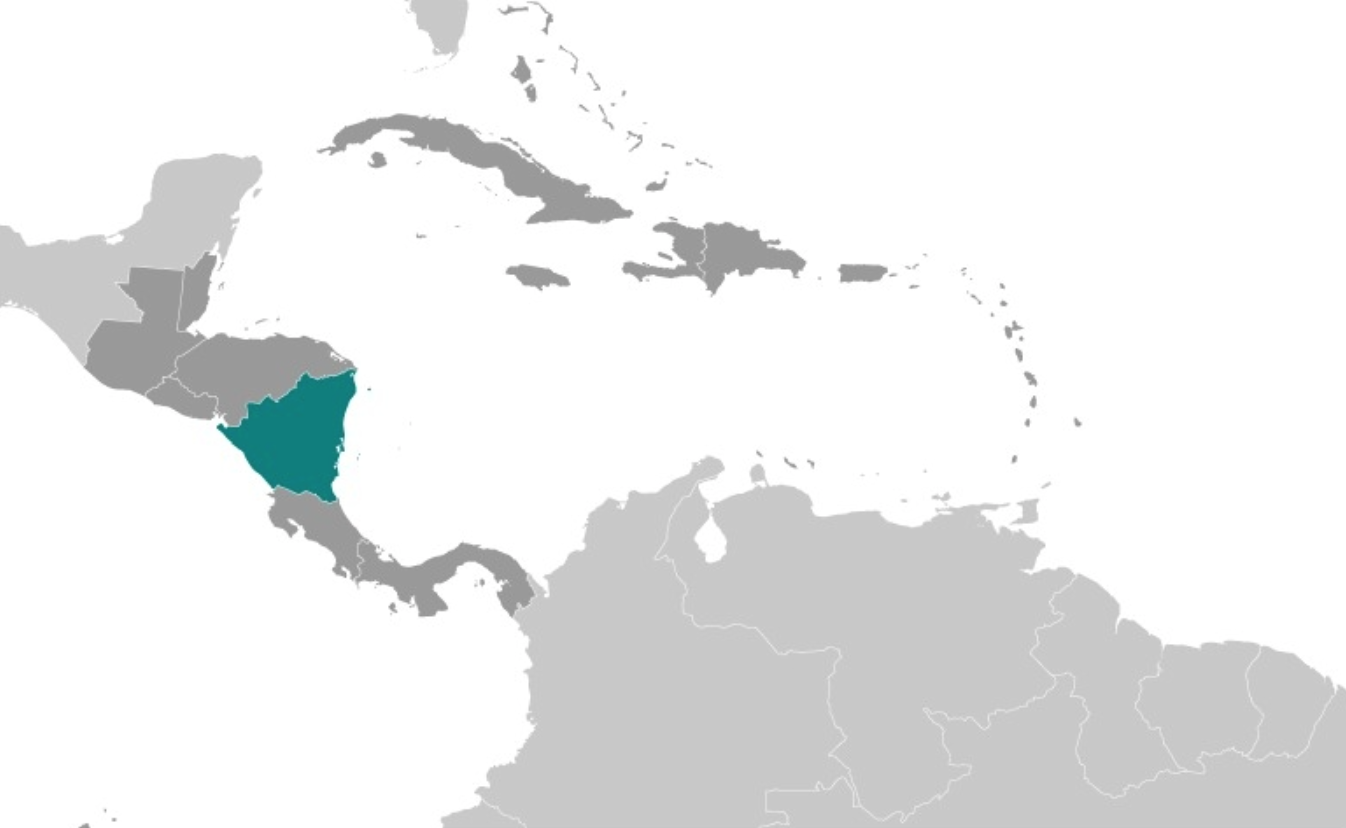 map of NICARAGUA