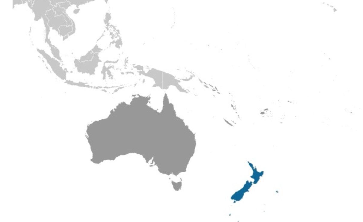 map of NEW ZEALAND
