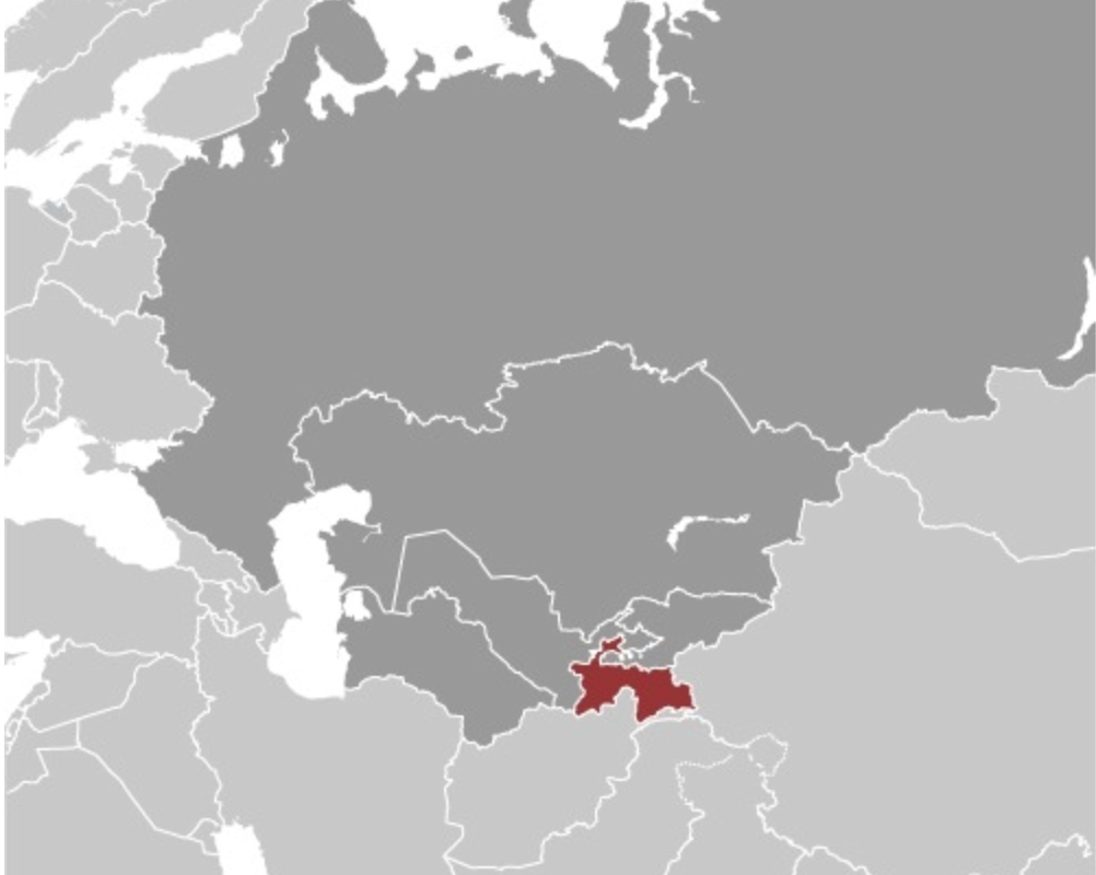 map of TAJIKISTAN