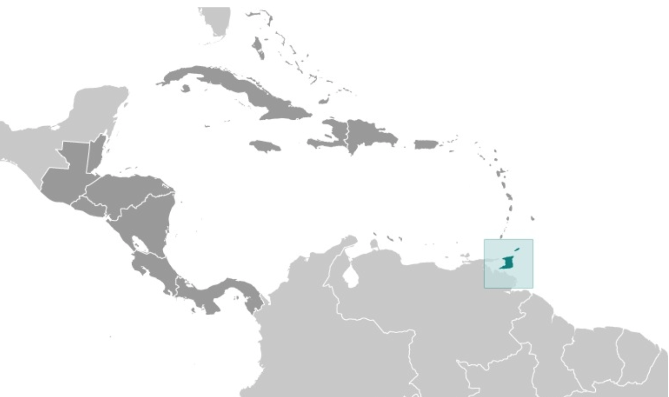 map of TRINIDAD AND TOBAGO