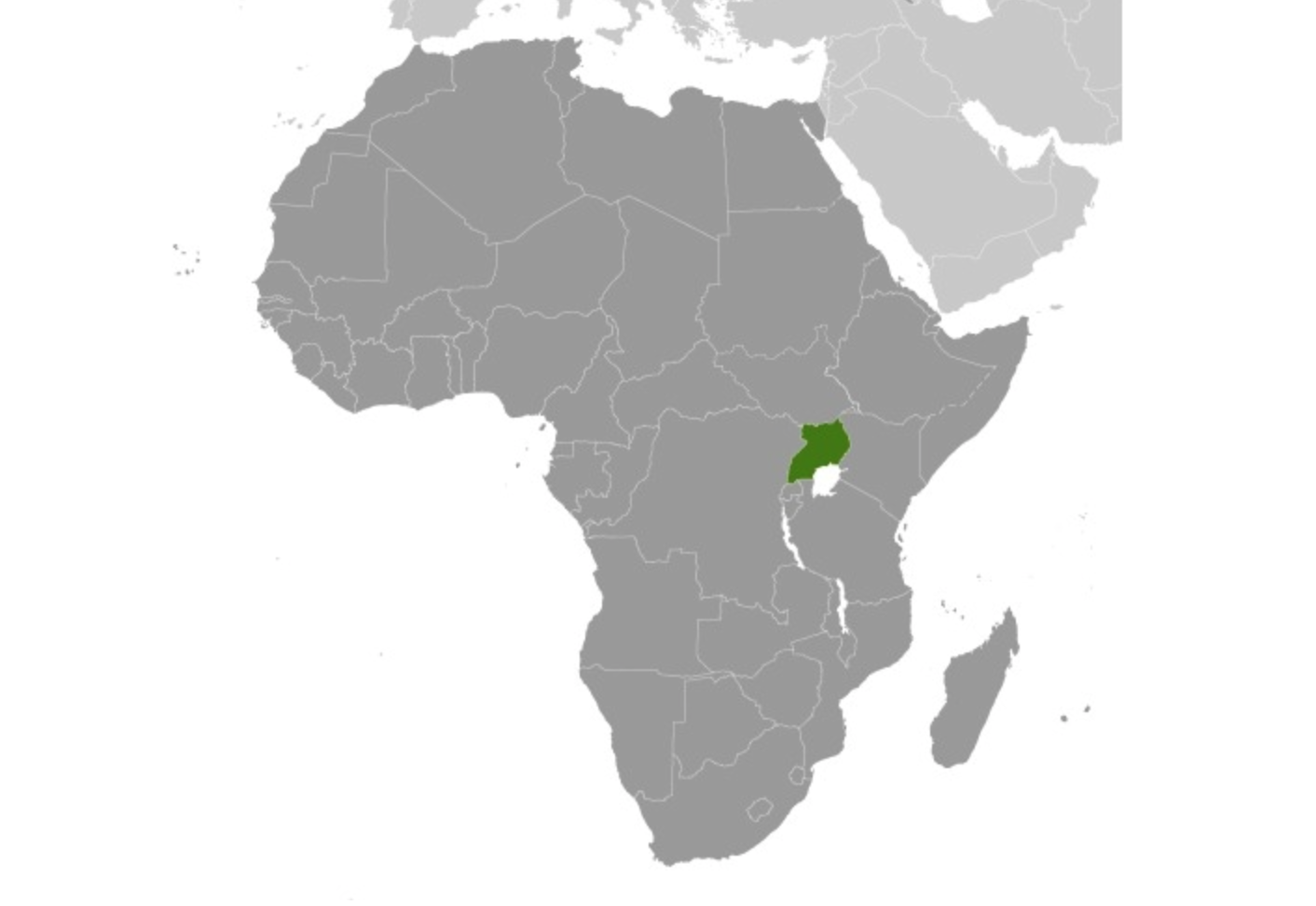 map of UGANDA